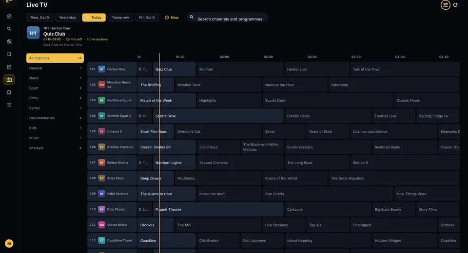 TV průvodce na Android TV